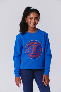Knicks Girls Crew in Blue Gems