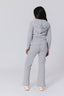 Girls Rib Split Flare Pant in Collegiate Gray