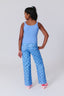 Girls Rib Skinny Strap Tank in Sky Blue