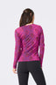 Mesh Lettuce Edge Long Sleeve in Ruby Damask
