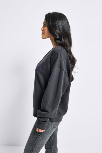 Kings Gems Logo Crew in Dark Gray