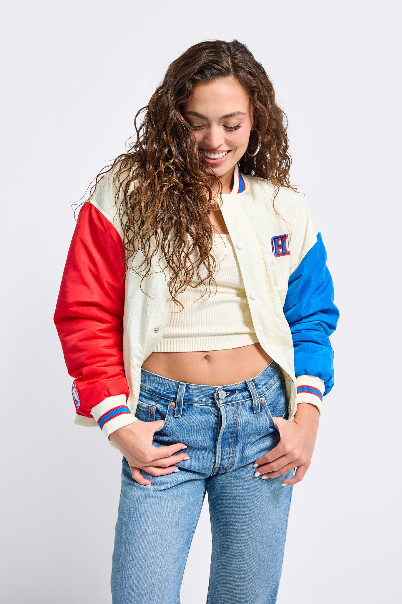 Unisex 76ers Bomber Jacket – Terez.com