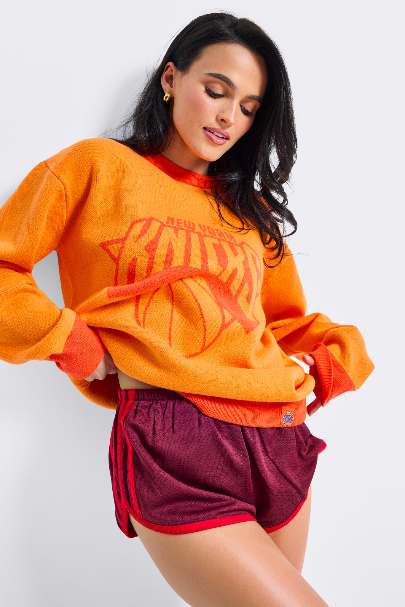 Unisex NY Knicks Logo Sweater in Orange – Terez.com
