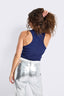 Knicks Rib Tank in Navy