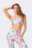 Hi-Shine Scoop Neck Bra in Floral Painting
