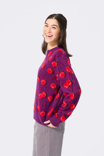 Sweater with Sweet Cherries