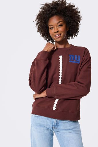 NY Giants Football Lace Crew