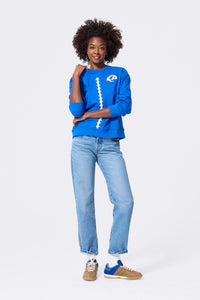 Rams Football Lace Crew in Blue