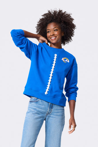Rams Football Lace Crew in Blue