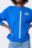 Rams Football Lace Crew in Blue