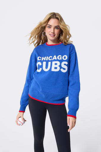 Chicago Cubs Logo Sweater in Team Blue