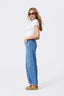 New York Yankees Pointelle Baby Tee in Bright White