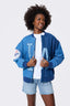 Los Angeles Dodgers Denim Blocked Bomber Jacket