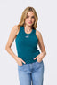 Philadelphia Eagles Rib Scoop Neck Tank in Midnight Green