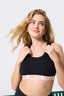 New York Knicks Rib Crop Bra in Black