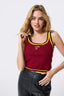 Miami Heat Knit Crop Tank in Red and Team Colors