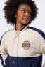 New York Knicks Cropped Bomber in Navy and Taupe