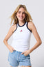 Atlanta Braves Contrast Trim Rib Tank in Bright White