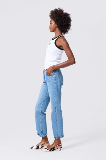 San Francisco 49ers Contrast Trim Rib Tank in White