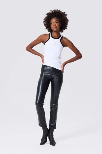 Los Angeles Lakers Contrast Trim Rib Tank in Bright White