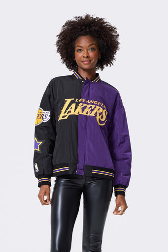 Los Angeles Lakers Colorblock Multi Logo Bomber