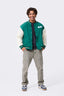 Jets Bomber Jacket in Green and Sugar Swizzle