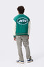 Jets Bomber Jacket in Green and Sugar Swizzle