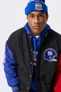 NY Giants Bomber Jacket in Historic Colorblock