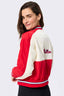 Philadelphia Phillies Cropped Bomber in Red and Sugar Swizzle