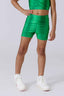 Girls Booty Shorts in Green Ombre