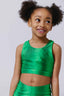 Girls Sports Bra in Green Ombre