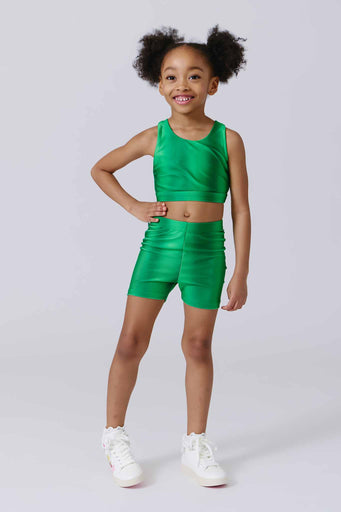 Girls Sports Bra in Green Ombre