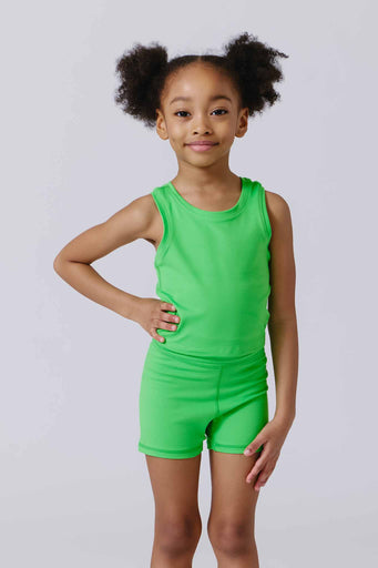 Girls TLC Crop Top in Spring Green
