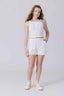 Girls Pointelle Tank in Bright White