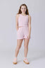 Girls Pointelle Short in Peony Pink