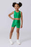 Girls Booty Shorts in Green Ombre