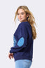 New York Knicks Denim Patch Crew in Navy