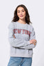New York Knicks Gems Logo Crew in Collegiate Gray