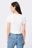 New York Knicks Pointelle Baby Tee in Sugar Swizzle