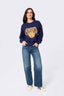 New York Knicks Gems Stripe Crew in Navy