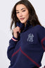 New York Yankees Stitch Quarter Zip in Navy