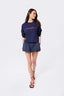 Atlanta Braves Gems Stripe Crew in Navy