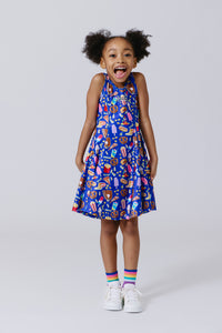 Girls New York Yankees Skater Dress in Blue Stadium Foods