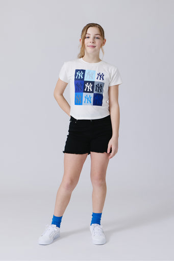 Girls New York Yankees Technicolor Draft Tee