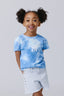 Girls New York Yankees Tie Dye Draft Tee in Blue