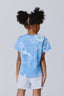 Girls New York Yankees Tie Dye Draft Tee in Blue