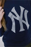 Girls New York Yankees Marquee Crew in Navy