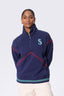 Seattle Mariners Navy Stitch Quarter Zip