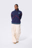 Seattle Mariners Navy Stitch Quarter Zip