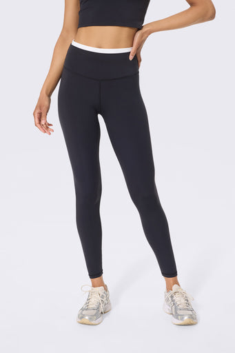 Flex Layered Legging in Black and White